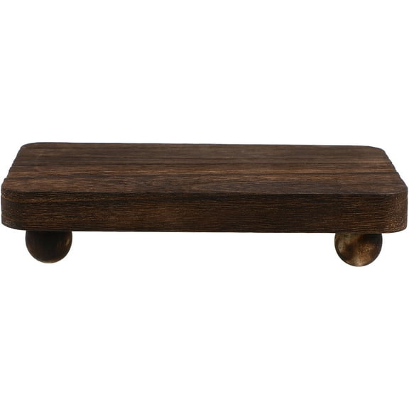 FRCOLOR Solid Wood Base Display Versatile Display Stand 20.00X12.00X4.00CM Coffee