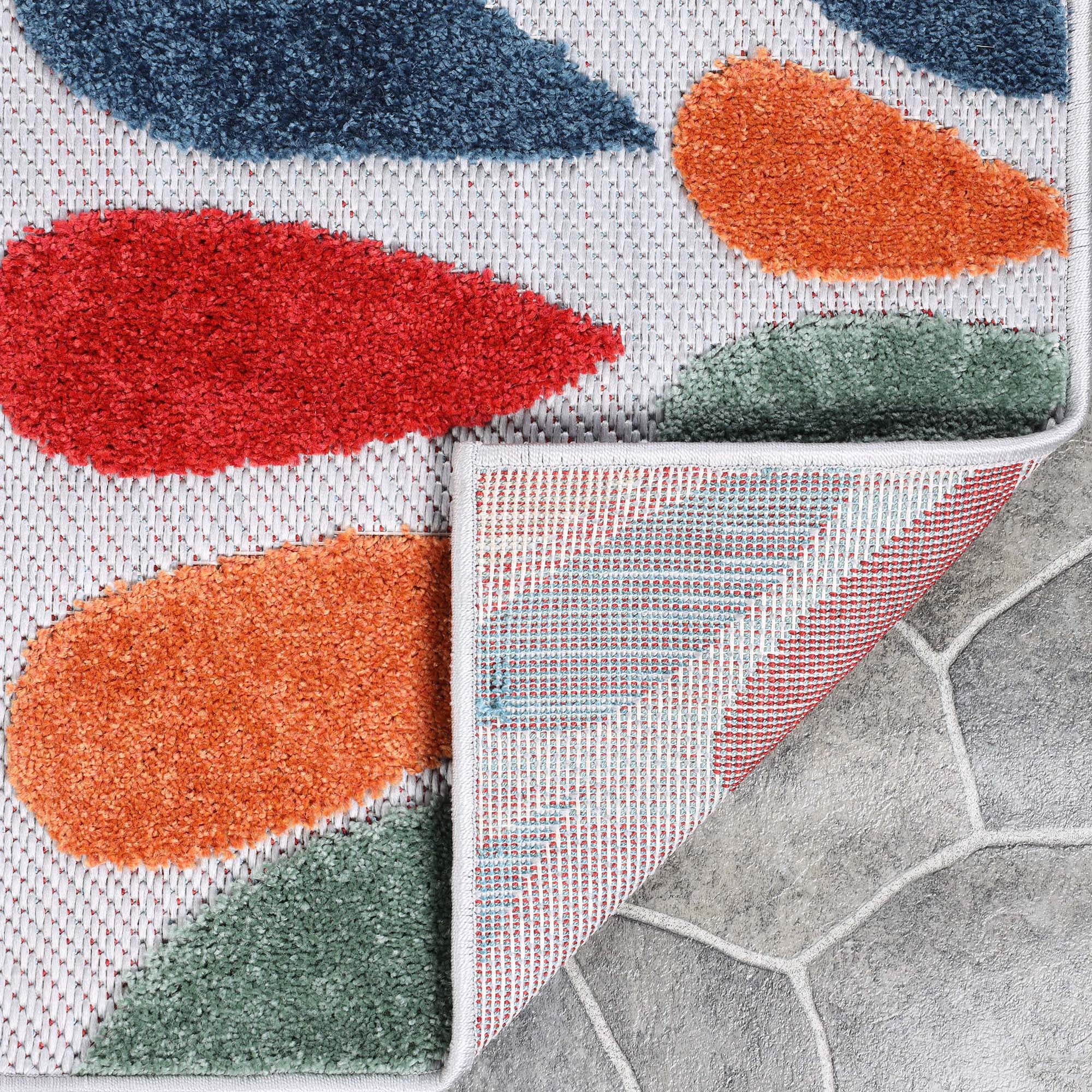 Superior Chevron Indoor Area Rug, 5' x 8', Stone