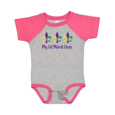 

Inktastic My 1st Mardi Gras Fleur De Lis Gift Baby Boy or Baby Girl Bodysuit
