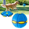 thumbnail image 3 of Nueva pelota de disco para perros, juguetes interactivos para perros con forma de platillo volador, pelota emergente para perros, juguetes para mascotas de forma variable (azul), 3 of 5