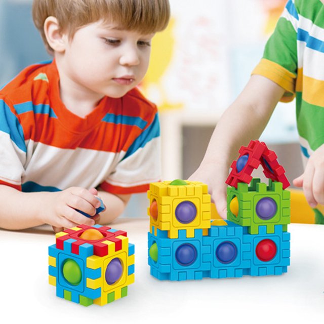 Puzle Push Pop Fidget 48 Uds. Bloque de burbujas que cultiva la creatividad, juguetes de descompresión, regalo Ideal para autismo