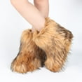 thumbnail image 5 of Ecetana Womens Faux Fur Boot Winter Warm Fluffy Long Furry Boots Mid-Calf Snow Boots, 5 of 5