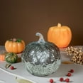thumbnail image 4 of Fall Decor Illuminated Pumpkin Starry Night Glass Pumpkins Battery Operated for Halloween and Thanksgiving Christmas Home Indoor Party Decoartion 6 Inch,Silver, 4 of 9