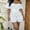 White, variant on MORTTIC Women's Solid Color Off-Shoulder Ruffle Jumpsuit DroppedWaist Pleated Detail Summer Wear White S
