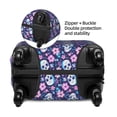 thumbnail image 4 of Daiia Skull Purple Flower Luggage Cover, Thickened Washable Travel Luggage Covers, Elastic Unique Baggage Covers for 18-20 inch Luggage-Large, 4 of 9