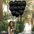 thumbnail image 3 of PMU PartyTex Pitch Black Permium 12 Inch Latex Balloons Pkg/50, 3 of 7