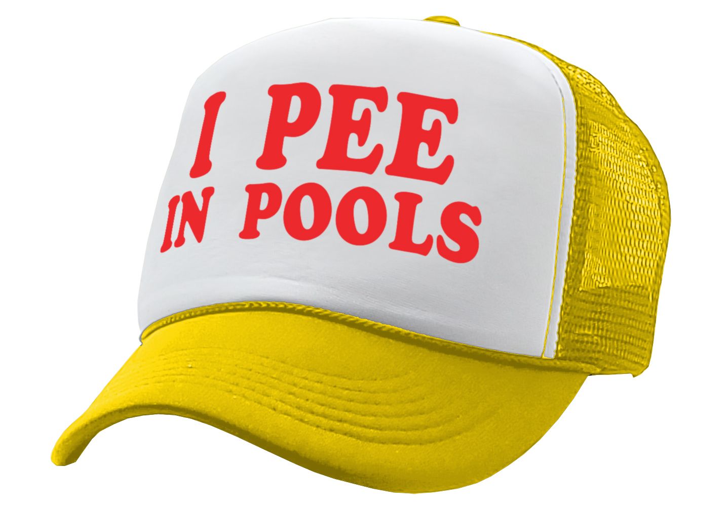 I PEE IN POOLS - funny dare gag gift joke - Vintage Retro Style