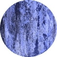 thumbnail image 1 of Ahgly Company Indoor Round Oriental Blue Industrial Area Rugs, 8' Round, 1 of 4