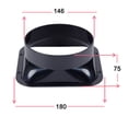 thumbnail image 2 of Lierteer 100-200Mm Abs Wall Flange Connector For Ventilation Pipe Air Ducting Connection, 2 of 8