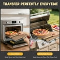 thumbnail image 3 of Sliding Pizza Peel 12 Inch,large Pizza Peel Metal Sliding Tray 16” X 13”,Makes 10-14 Inch Pizzas,304 Stainless Steel Metal Premium Pizza Board with Solid Wood Handle, and Pizza Cutter Wheel, 3 of 7