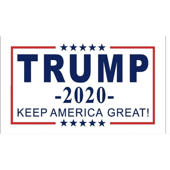 Trump 2020 KAG Keep America Great White 3'X5' Flag Rough Tex® 68D Nylon