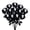 Black, variant on BingTong Halloween Rose Artificial Flower Picks With Mini Skull, Gothic Faux Rose Bouquet Stems With Skull Center, Fake Floral Branches For Vase Arrangement & Spooky Table Decor Black