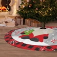 thumbnail image 6 of Sikiie Gnome And Buffalo Plaid 30-48 inches {designName} Print Christmas Tree Skirt Snowman Xmas Tree Skirt with Edge Christmas Decorations for Holiday Party-36", 6 of 7