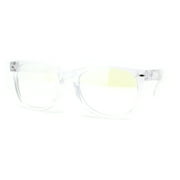 Boys Plastic Horn Rim Blue Light Blocking Computer Glasses Clear