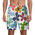 thumbnail image 2 of Goofa Colorful Butterflies Printed Men's Swim Trunks Board Shorts Quick Dry Mens Swimming Trunks with Compression Liner,Breathable Fit Hawaii Beach Shorts-, 2 of 9