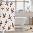 thumbnail image 3 of Manfei Abstract Duck Camo Shower Curtain 72Wx84L, Contemporary Art Camouflage Bathroom Shower Curtain, White Tan, 3 of 5