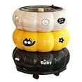 thumbnail image 1 of Large Capacity Halloween Pumpkin Can With Lid And Wheels For Home Use Stylish Modern Design For Living Room Décor Compacter Can Kitchen Bags 3 Bags Small Can Liners 2 4gallontrash Bag Drawstring 13, 1 of 2