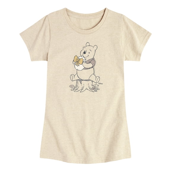 Winnie the Pooh - Honey Pot Gift - Toddler Girls Fitted Short Sleeve T-Shirt