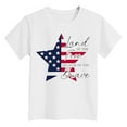 thumbnail image 4 of Gubotare Toddler Boy American Flag Shirt Toddler Long Tops Preschool T Shirt Cute Boys Girls Round Neck T Shirt Funny Casual Short Sleeve T Shirt (White,Size 2-3 Years), 4 of 4