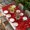 Dark Red, variant on Red Christmas Table Cloths for 3 Foot Rectangle Tables, Snowflake Winter Xmas Ball Patio Waterproof Elastic Fitted Tablecloths, Washable Rectangular Table Cover for Camping