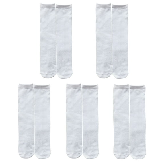 Yokua 5 Pairs/set Blank White Dye Sublimation Socks Blank Printable Socks DIY
