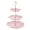 Pink, variant on Penmahua Pink 3 Layer Round Cupcake Stand With Gold Poles For Birthday Party Wedding Or Dessert Display 10.2X10.2X15.8 Inches Pink