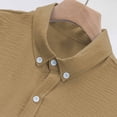 thumbnail image 7 of Maqroz Mens Fashion Tops Casual Short Sleeve Button Down Shirt Crinkle Texture Lightweight Vacation Holiday Resort Wear Essential, 7 of 7