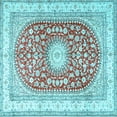 thumbnail image 1 of Ahgly Company Indoor Square Persian Light Blue Traditional Area Rugs, 6' Square, 1 of 4