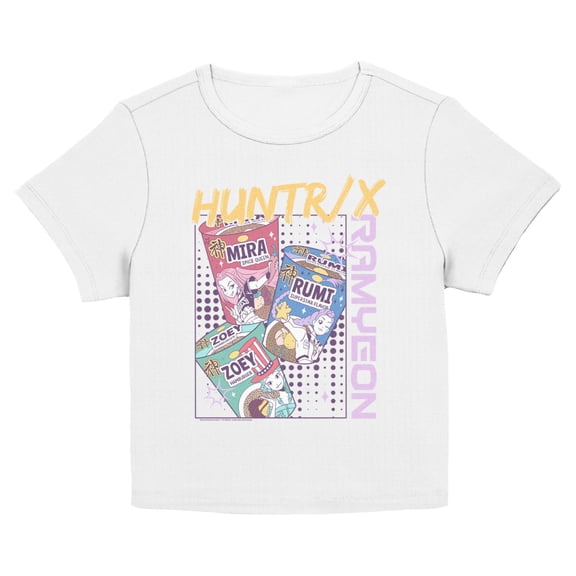 Juniors KPop Demon Hunters Huntrix Girls Instant Ramyeon T Shirt