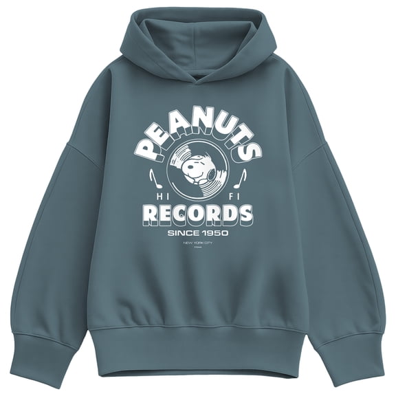 Peanuts - Snoopy Vinyl - Women's Oversized Fleece Hoodie Sweatshirt