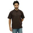 thumbnail image 5 of Atasi Men's Mandarin Collar Cotton Short Kurta Casual Ethnic Shirt-XXX-Large, 5 of 9