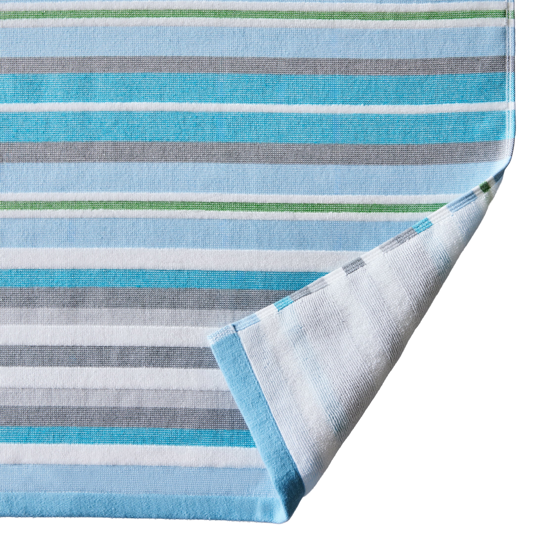 Better Homes & Gardens Coastal Tropez Striped Blue & Gray Cotton-Blend Beach Towel