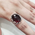 thumbnail image 4 of Red Garnet Ring, Silver Jewelry, 925 Silver Ring, Father's Day, Rose Cut Garnet Ring, January Birthstone Ring, Heavy Mens Ring, Spiritual Healing Gemstone, Christmas, Designer Mens Ring, 4 of 7