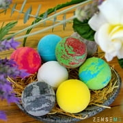 Bath Bombs for Men, Gift Set of 8 Scented Organic Handmade Bath Bombs of 2.5 oz with Natural Essential Oils for Boyfriend, Husband, Father or Friend, by ZenseMe