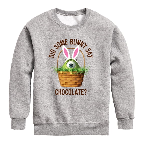 Monsters Inc - Did Some Bunny Say Chocolate - Toddler And Youth Crewneck Fleece Sweatshirt