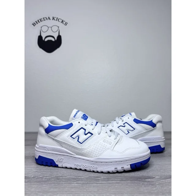 Size 8.5 - New Balance 550 Sneakers White Cobalt Blue Retro OG BB550SWC NEW DS