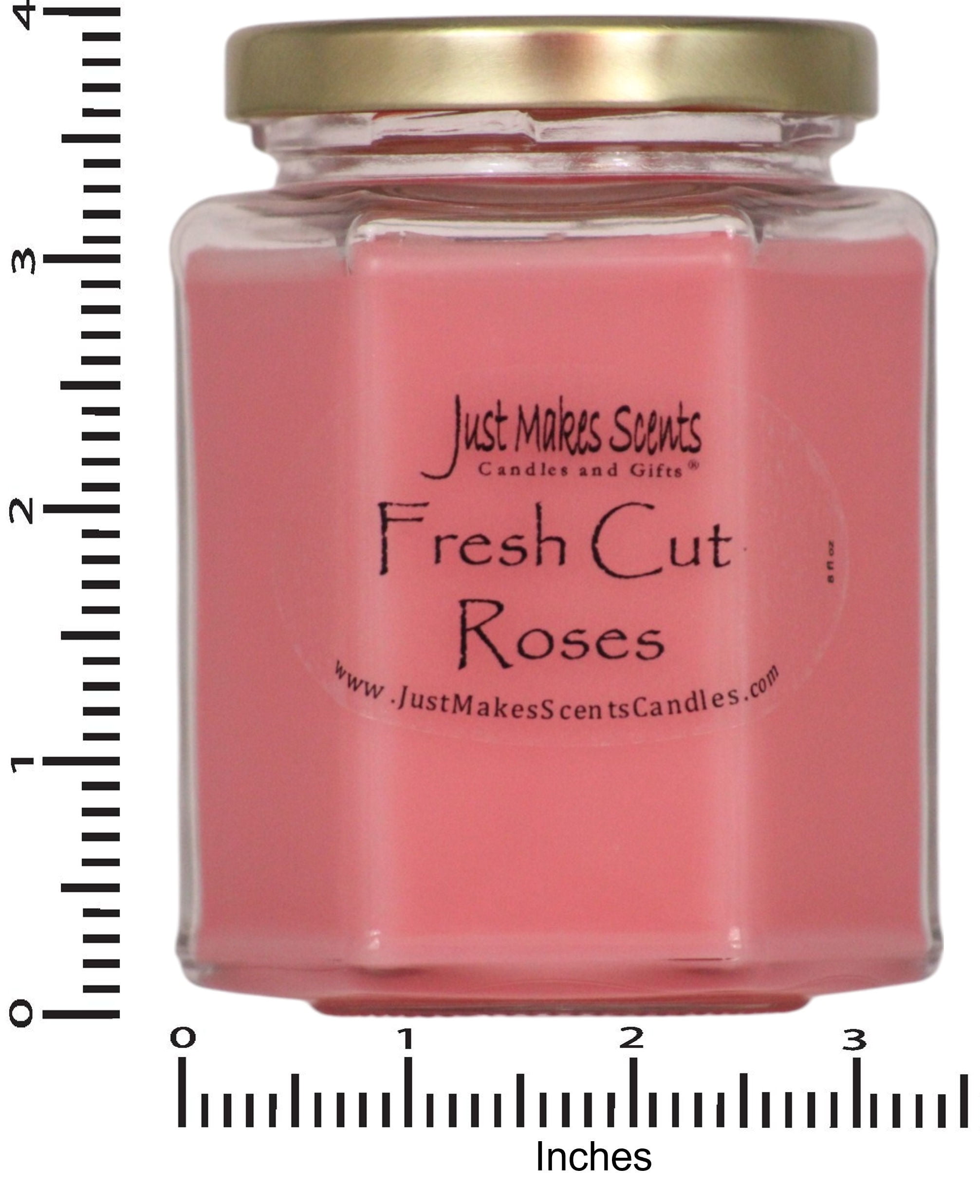 3-Pack Fresh Cut Roses Candle, 8 oz Hexagon jar