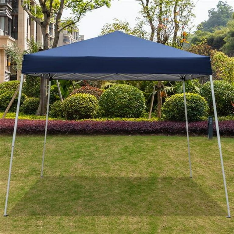 2.4x2.4m Gazebo Canopy Home Use Outdoor Camping Waterproof Folding Tent Blue