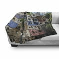 thumbnail image 2 of Austria Soft Flannel Fleece Throw Blanket, Hundertwasser House in Vienna Tourism Architecture European Landmark Buildings, Cozy Plush for Indoor and Outdoor Use, 50" x 70", Multicolor, by Ambesonne, 2 of 5