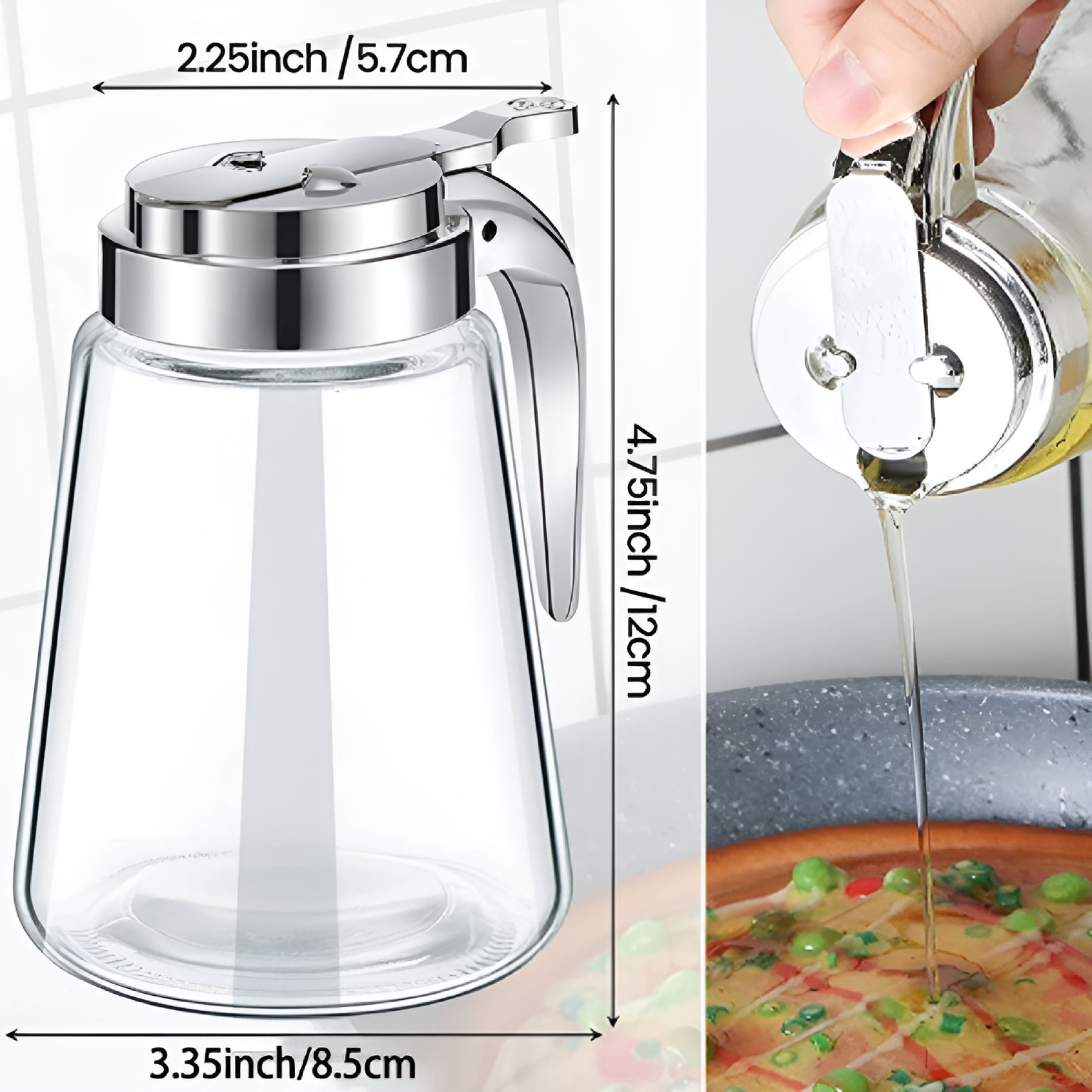 ACDANC 2026 New 2Pcs Sugar Dispenser Creamer Dispenser Syrup Dispenser Condiment Dispenser for Kitchens, Dining Tables, Cafes, Restaurants, Breakfast Bars