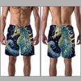 thumbnail image 3 of luoweisi Men's Beach Shorts Quick Dry Swim Trunks with Mesh Lining Seahorse M, 3 of 5