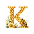 thumbnail image 1 of Christmas Decorations Acrylic 26 Letters Bee Pendant Home Acrylic Letter Honeycomb Bee Decorative Pendant, 1 of 7
