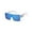 White With Blue Lens, variant on Retro Large Square Pilot Flat Top Sunglasses Mens Womens Mirror Lens