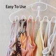 thumbnail image 6 of Wave Pattern Stackable Hanger Space Saving, Sturdy Plastic Non Slip Clothes Hangers, Magic Multi-Port Support Hangers for Clothes, Suits, Coats, Shirts, Pants, Belts, Jeans (Pink,10 Pack), 6 of 8