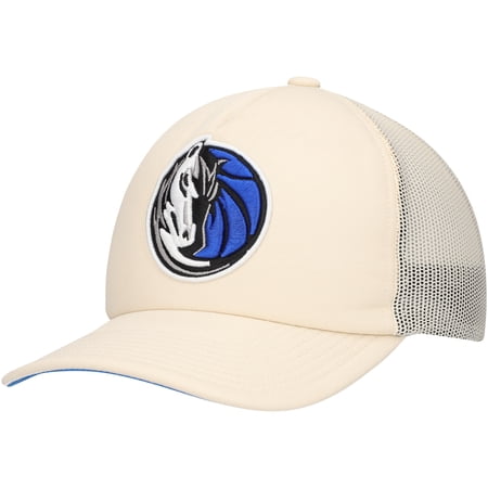 Men s Mitchell & Ness Cream Dallas Mavericks Trucker Adjustable Hat