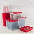 thumbnail image 3 of Sterilite 48 Quart Stackable Holiday Christmas 45 Ornament Storage Box (12 Pack), 3 of 6