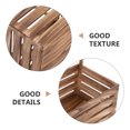 thumbnail image 3 of COMPUKAS Infant Crate Basket Wooden Storage Basket Coffee 1Pcs For New Parents, 3 of 6