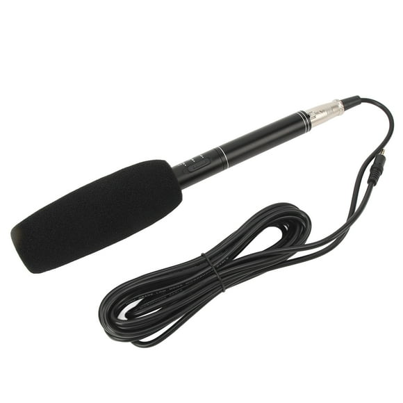 Shotgun Condenser Microphone, XLR Shotgun Condenser Microphone HD Sound Quality High Flexibility  for DSLR Camera