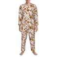 thumbnail image 3 of Sikiie Sunflowers And Butterflies Mens Pajama Set, Soft Warm Long Sleeve Sleepwear, Cozy Button-Down Pjs for Men-Medium, 3 of 7