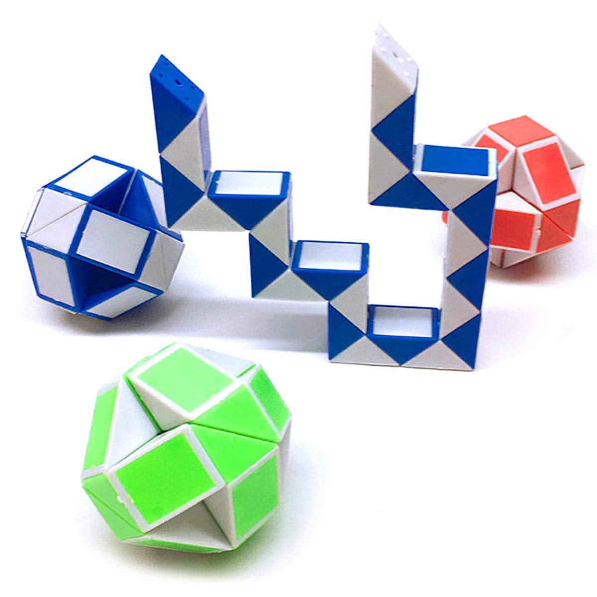 Kicko Assorted Twisting Puzzle Snake 12 Pack Brain Teaser Toys